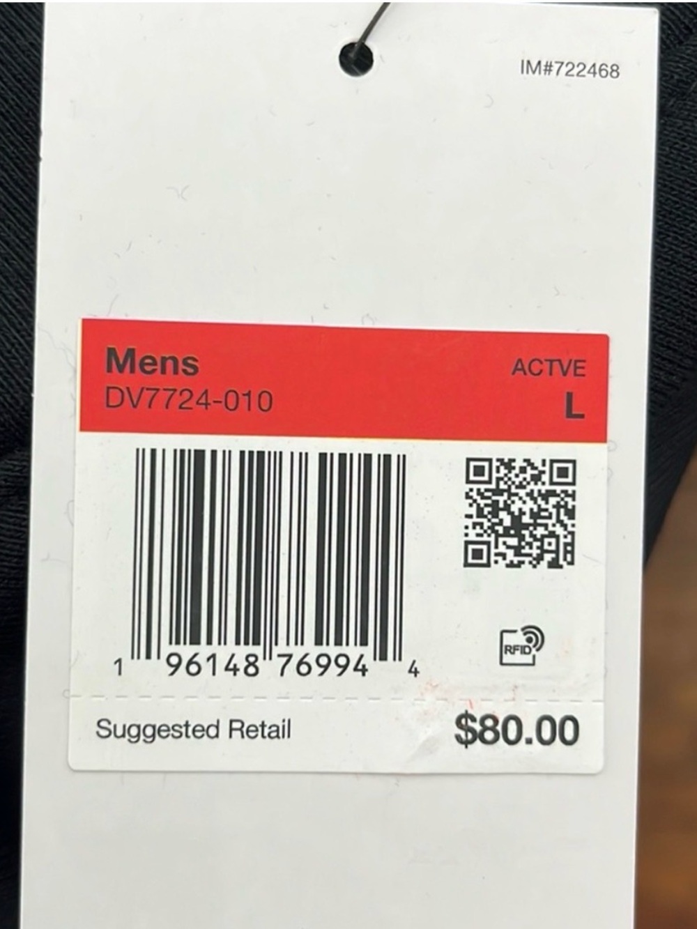 Jordan Black Hoodie with Gray Hood Lining and White Graphic - Picture 2 of 7